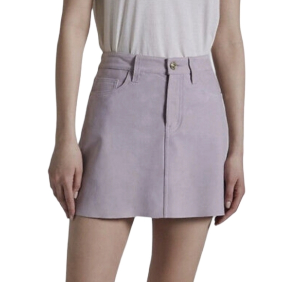 Current/Elliott The Suede 5-Pocket Mini Skirt - Picture 1 of 10